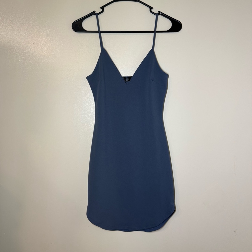 Missguided Navy Spaghetti Strap Mini Dress